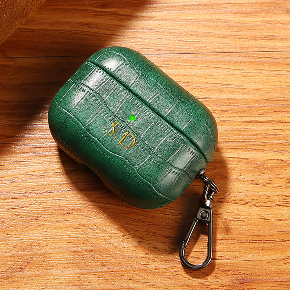 Monogram Keychain Leather - Für Airpods 1 2 3 4