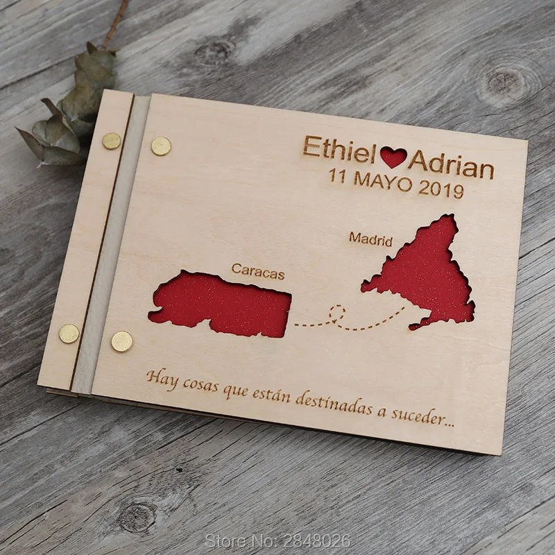 Custom Star Map - Hochzeitsgästebuch mit Karte und Gravur, individuelles