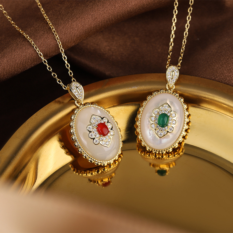 Birth Flower Necklace - Frauen Mode Licht Luxus Blume Anhänger