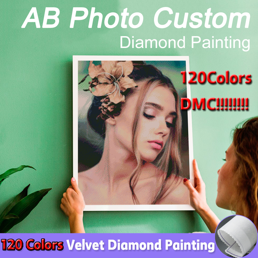 Photo Mosaic Print - 120 Farben Diamant-Gemälde, individuelle Kits, Foto,