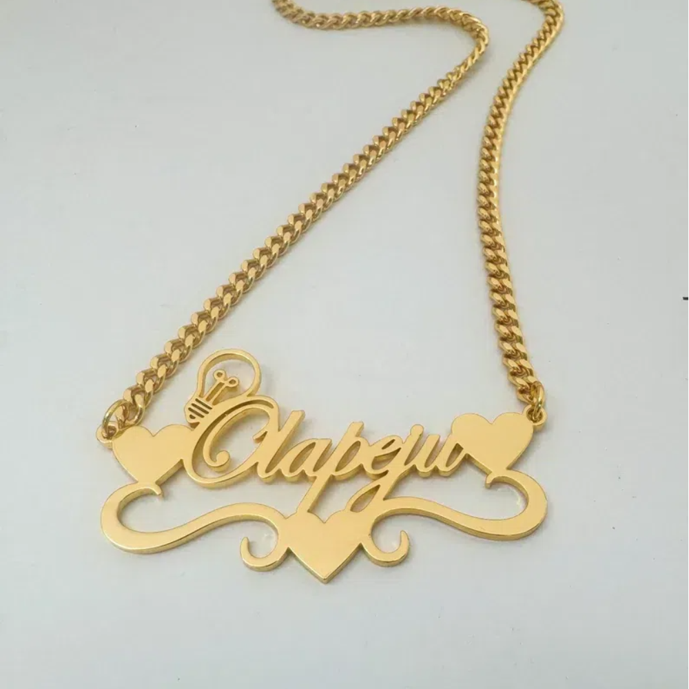 Name Necklace Custom - Hand gefertigte goldene Farbe Name Halskette