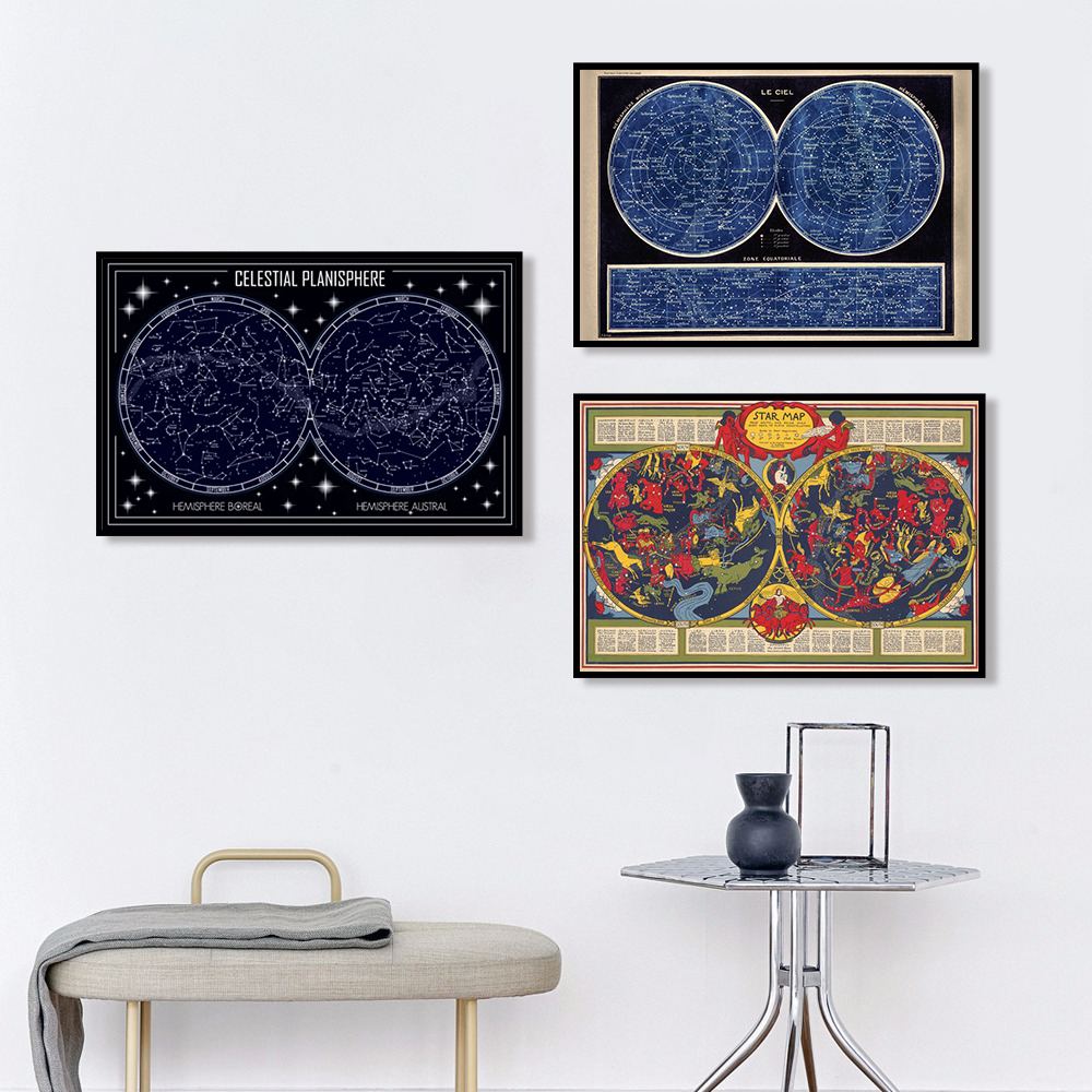 Custom Star Map - 1 Stück himmlische Planisphäre Karte Poster