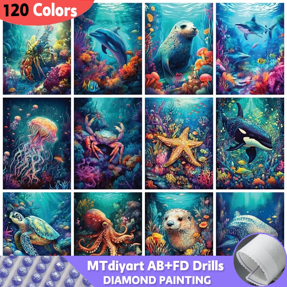 Photo Mosaic Print - Meeresschildkröte, 120 Farben, AB, Feenstaub, voll,