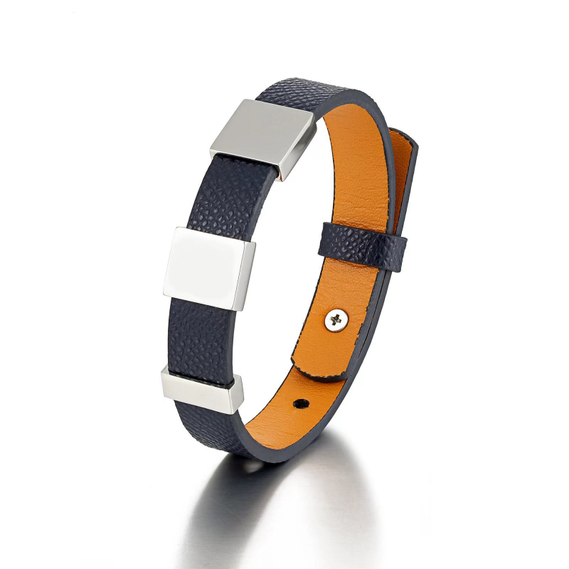 Coordinates Bracelet - Modische Edelstahl Echt leder verstellbare Armbänder