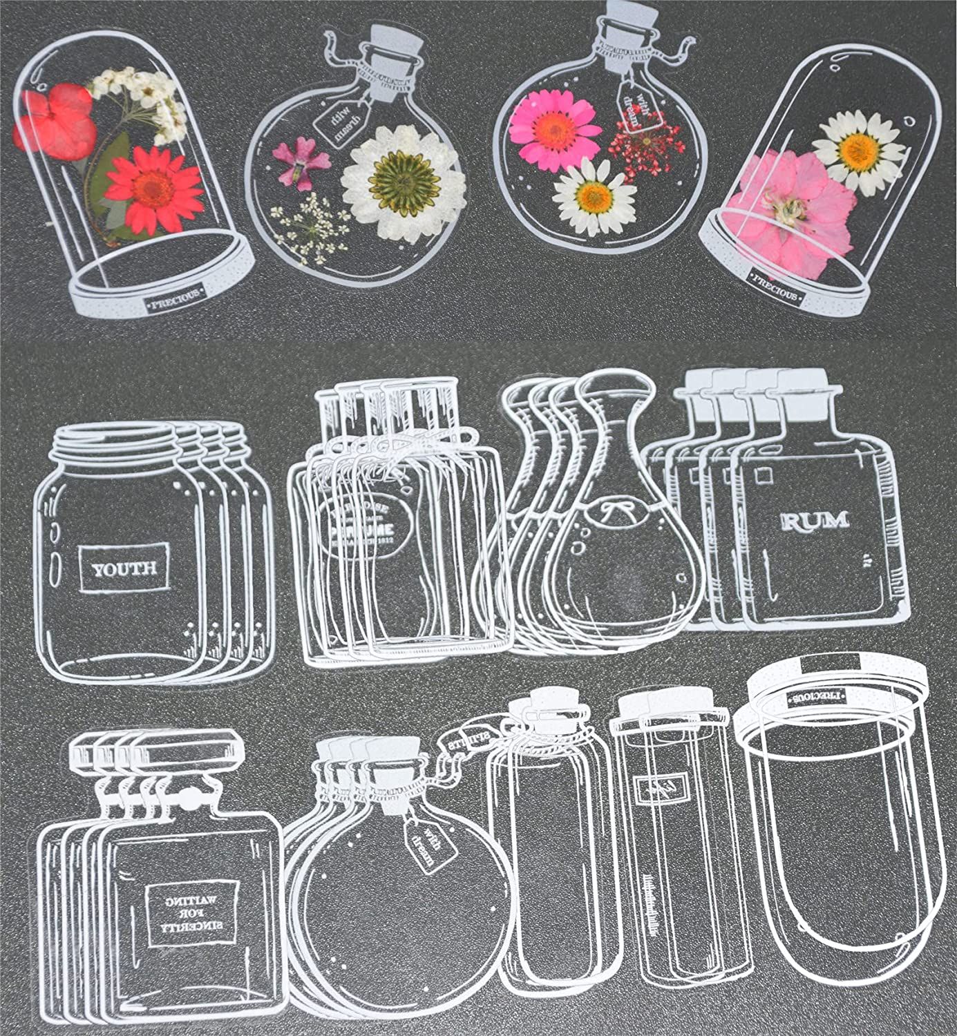 Dried Flower Bookmark - 30 Stück handgemachte DIY transparente getrocknete