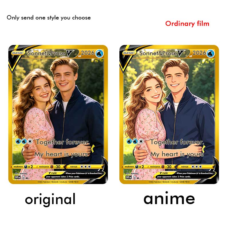 Pet Portrait Custom - Pokemon-Karten im individuellen Anime-Foto-Porträt-Stil, Sammelkarten, Geschenk