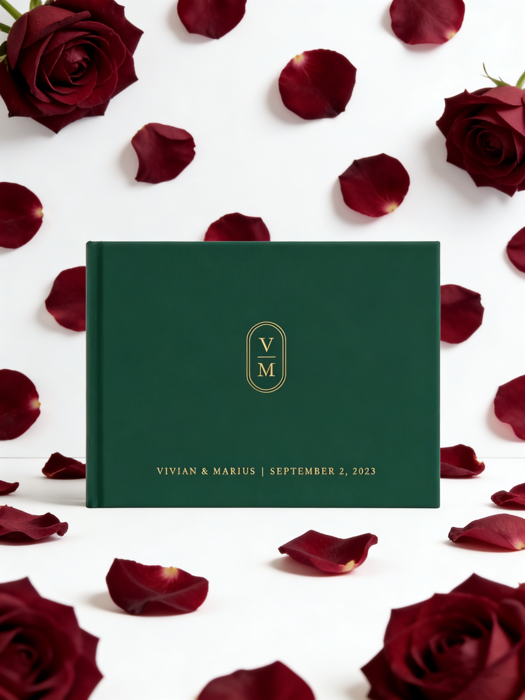 Custom Photo Book - Maßgefertigtes Elegantes Hochzeits-Gästebuch Personalisiertes Eintragebuch Luxuriöses