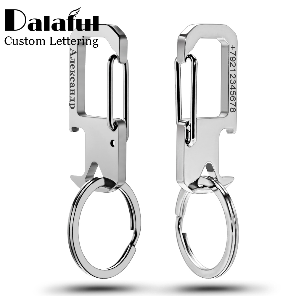 Initial Ring Custom - Personalisierter Geschenk-Schlüsselanhänger aus Edelstahl mit individuellem