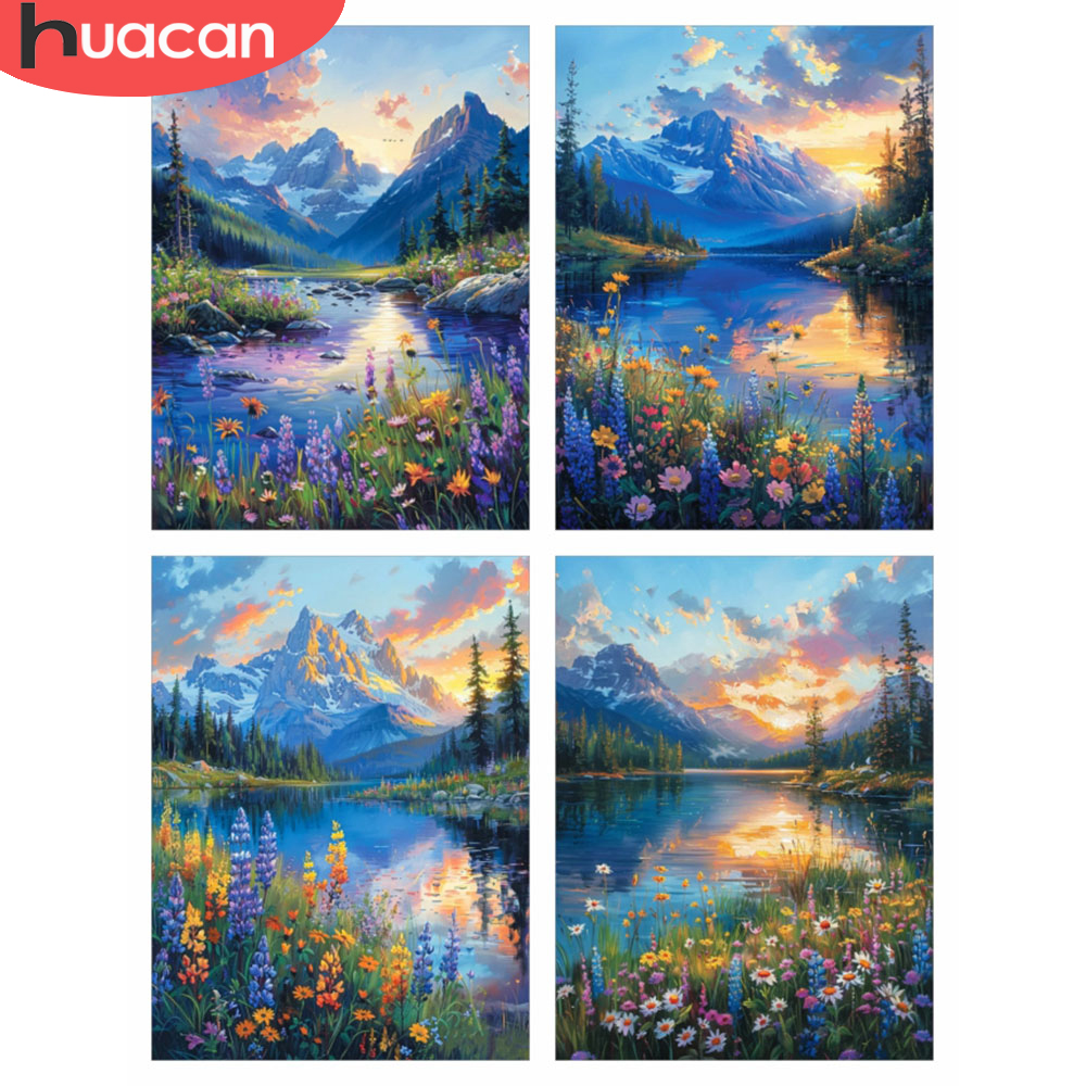 Photo Mosaic Print - HUACAN 5D DIY Diamant-Mosaik 5D Berglandschaft