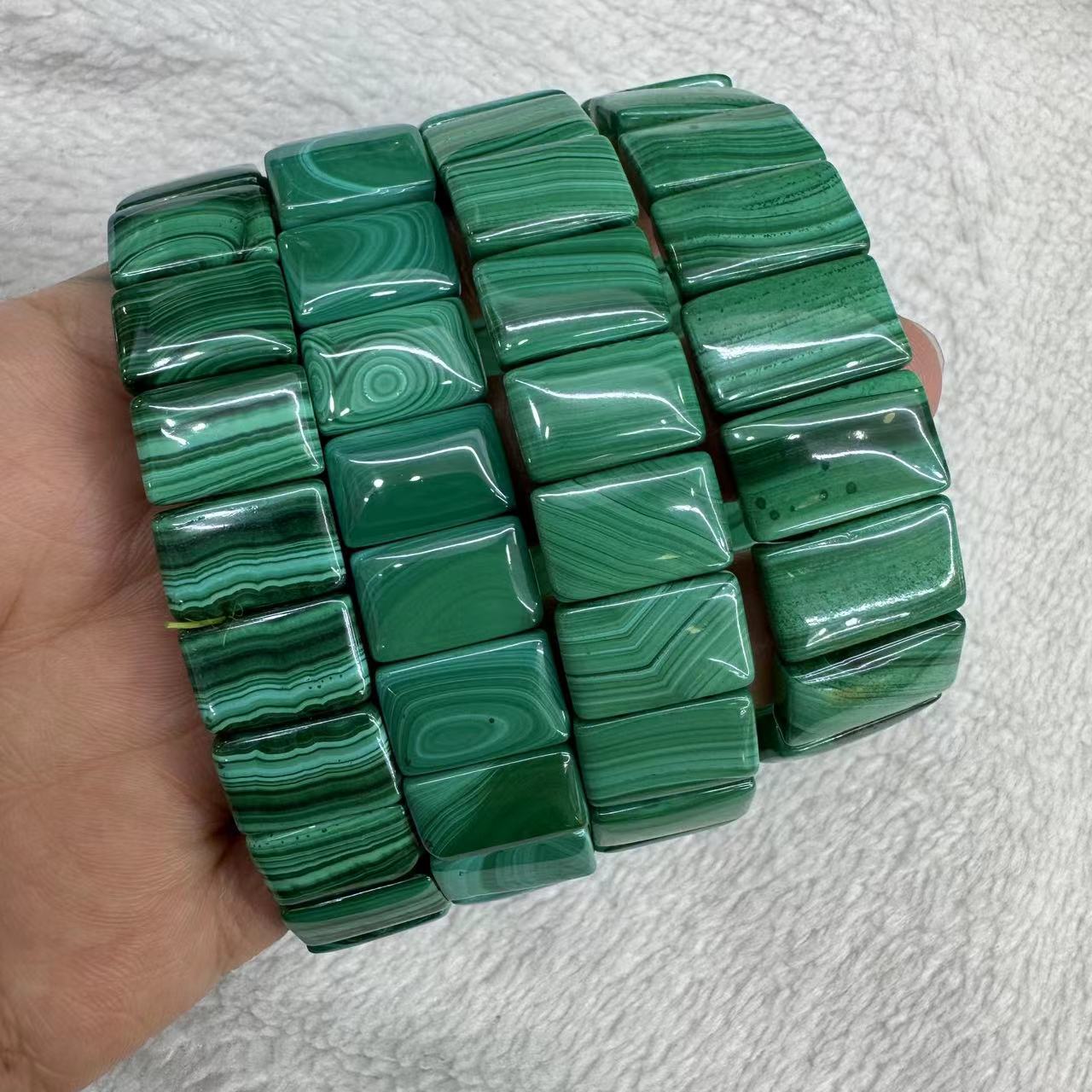 Coordinates Bracelet - Echte natürliche grüne Malachit Chrysokoll Armband