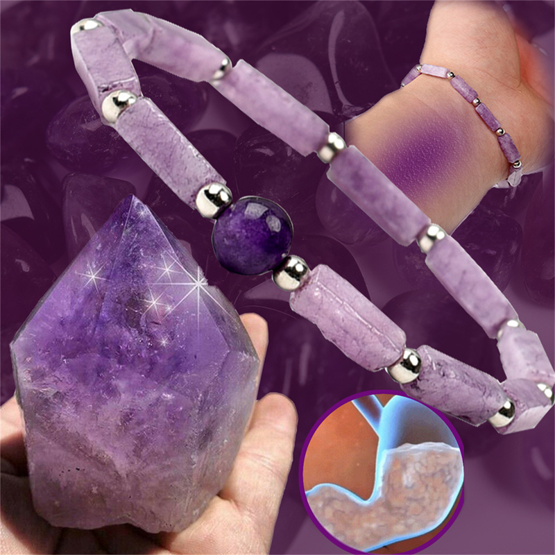 Coordinates Bracelet - 1Pcs Amethyst Körper-reinigung Abnehmen Armband Natürliche