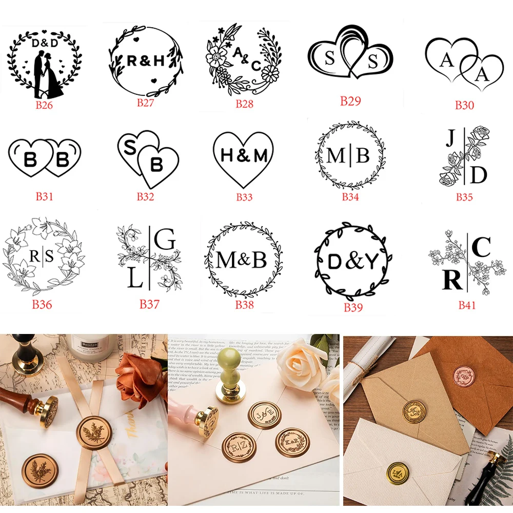 Wax Seal Letter Kit - Benutzerdefiniertes Wachssiegel-Stempelset mit doppeltem Namen, 2