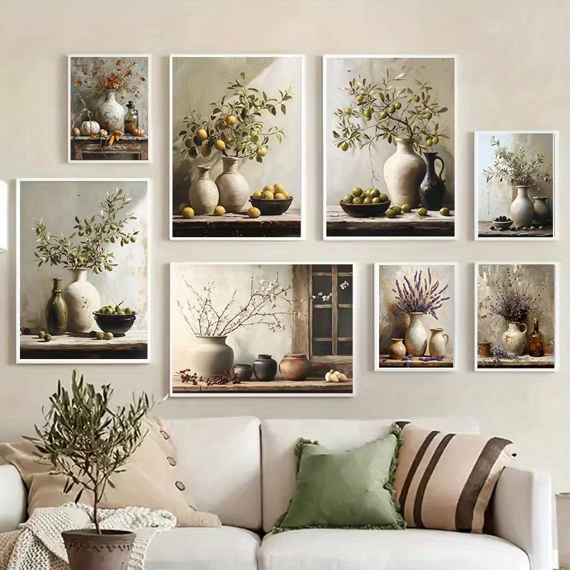 Family Tree Print - 1 Stück Rahmenloses Retro-Stillleben-Poster, Druck mit
