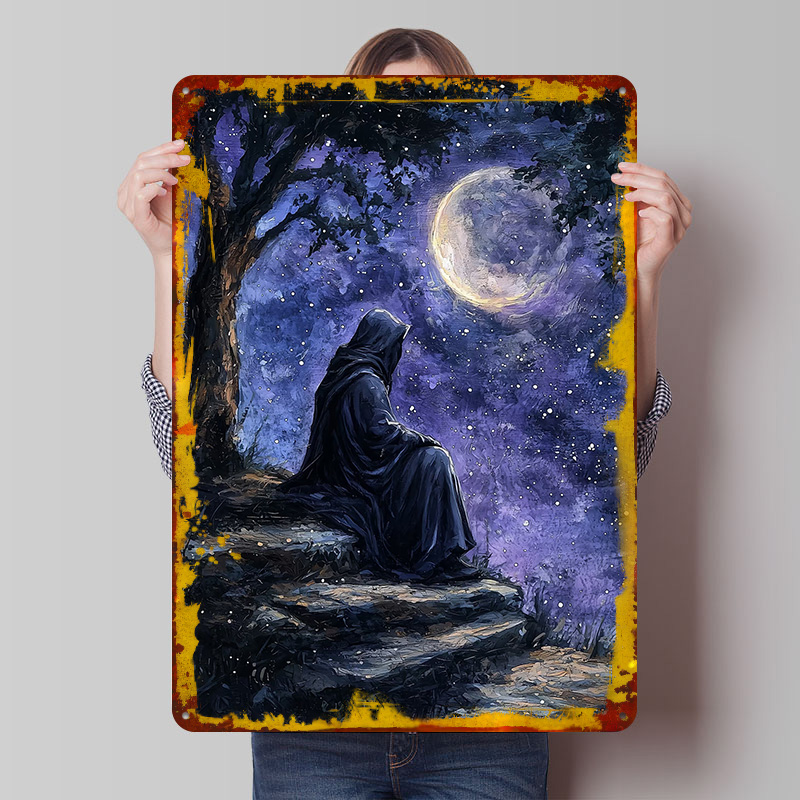 Custom Night Sky - Nachthimmel-Beobachter Blechschild Poster Individualisierte Wandkunst Retro