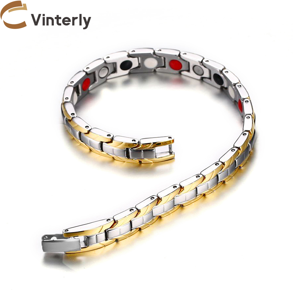 Coordinates Bracelet - Vinterly Magnetarmband Gesundheit Energie Kettenglied Goldfarbenes