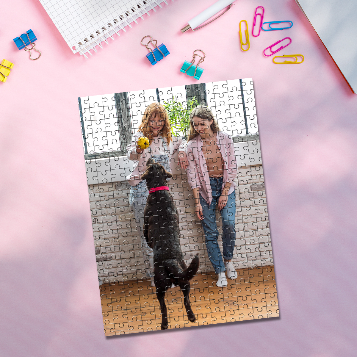 Pet Portrait Custom - 35/150/300/500/1000 Stück Personalisiertes Foto-Puzzle Haustier Hund