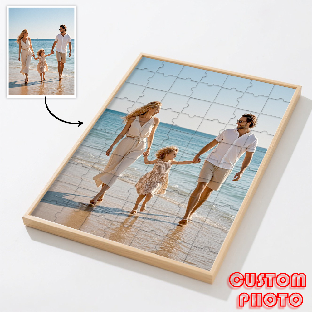 Engraved Wood Frame - Personalisierte Holzpuzzles, Holzrahmen in Verschiedenen Farben