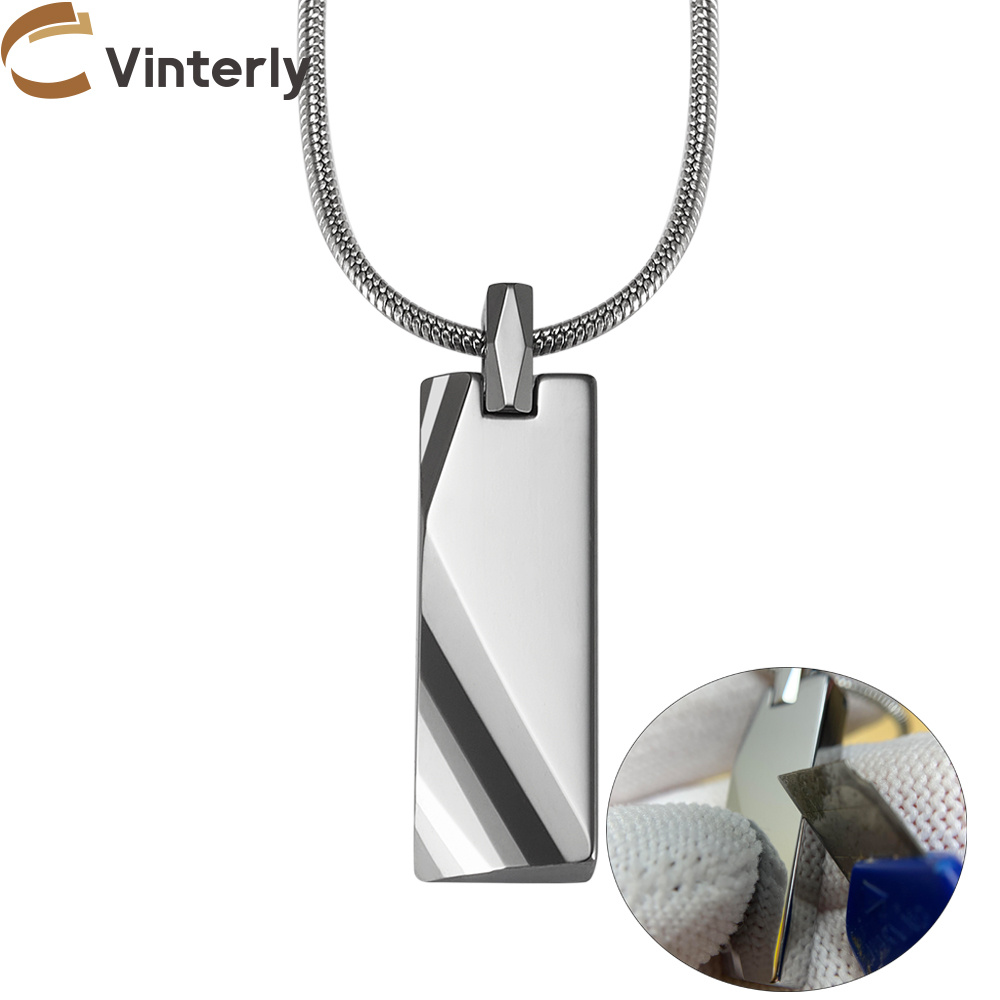 Name Necklace Custom - Wolfram karbid Anhänger Männer maßge schneiderte