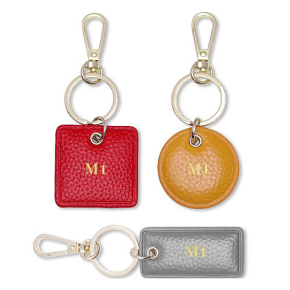 Monogram Keychain Leather - Nach Buchstaben Leder Keychain Monogramm Runde