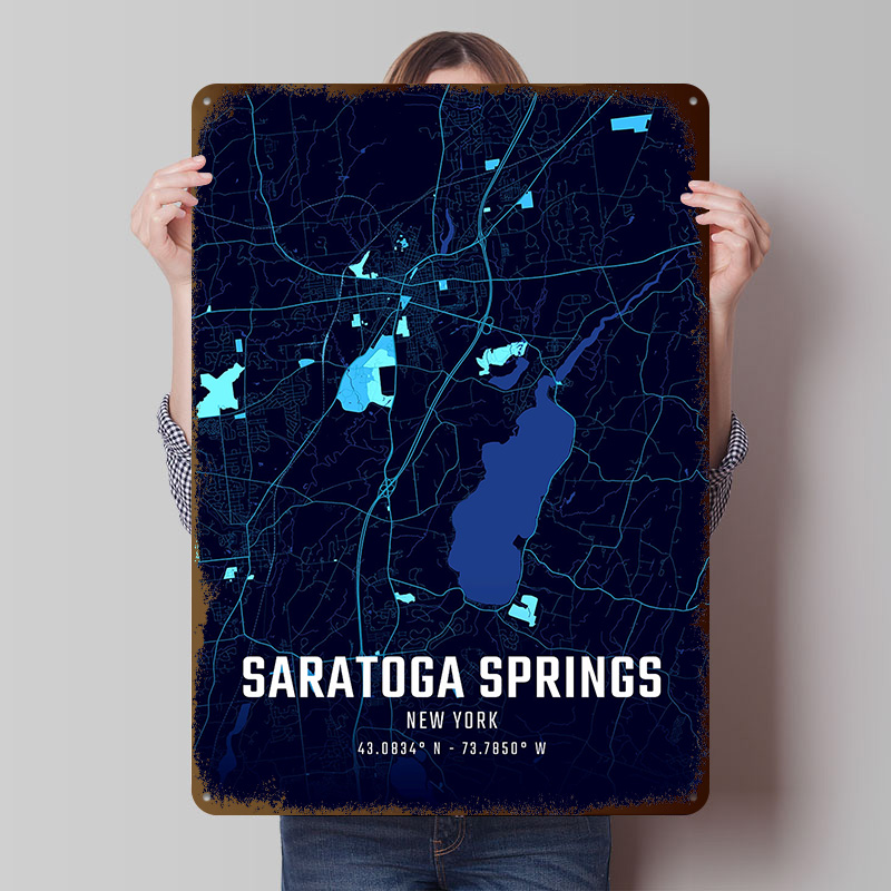 Saratoga Springs Midnight City – Custom Map Poster Bewertung und Preis