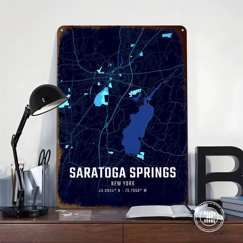 Saratoga Springs Midnight City – Custom Map Poster Bewertung und Preis