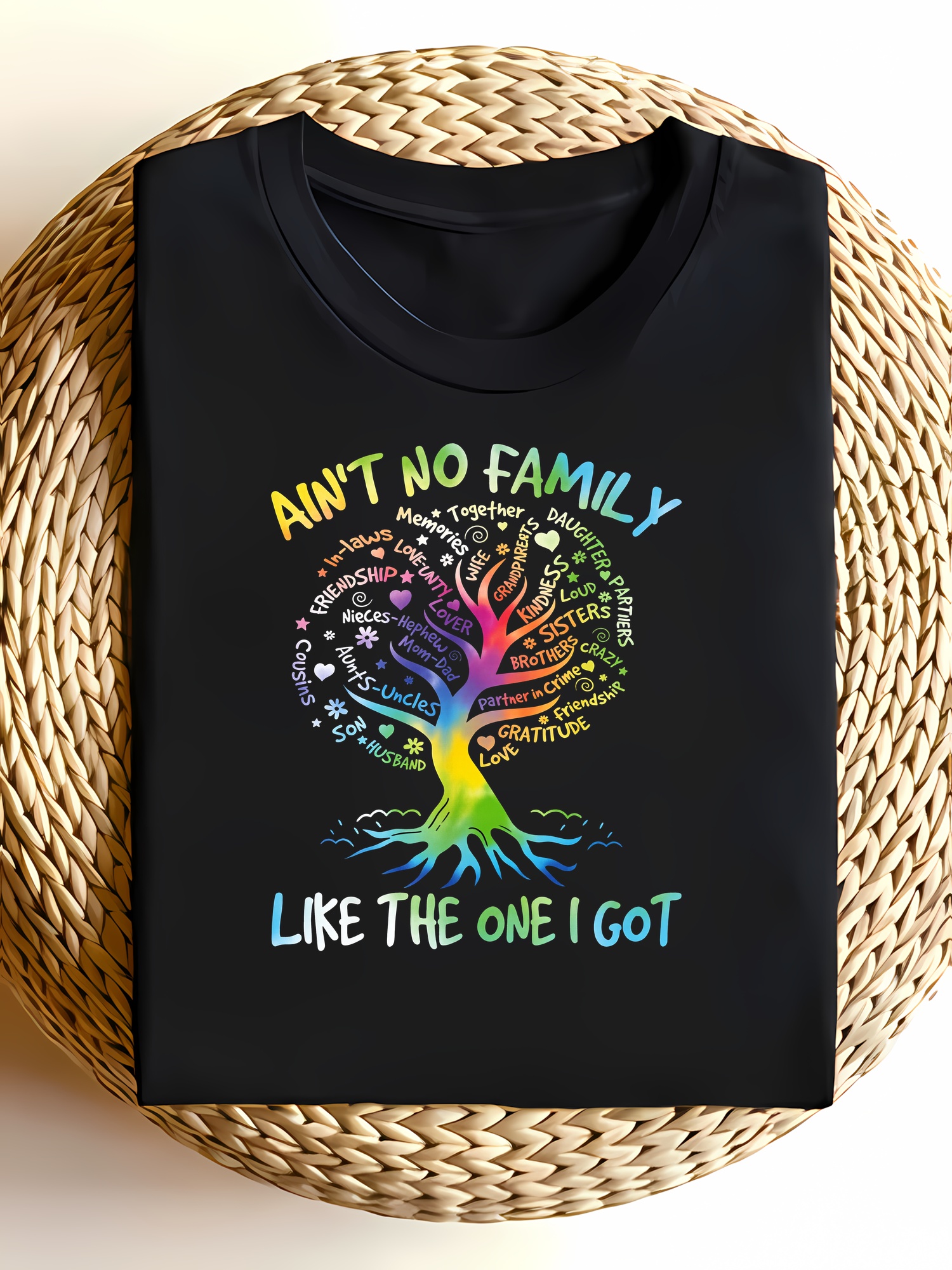 Lässiges schwarzes Regenbogen- – Family Tree Print Bewertung und Preis