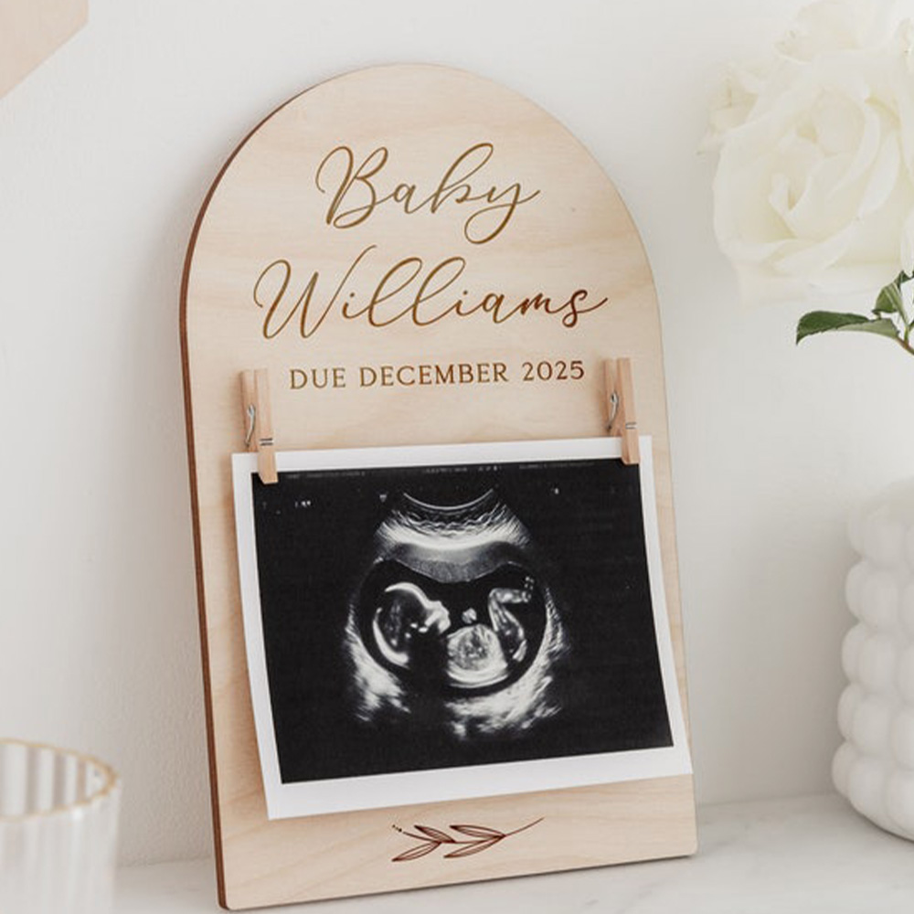 Personalisiertes Schwangerscha – Engraved Wood Frame Bewertung und Preis