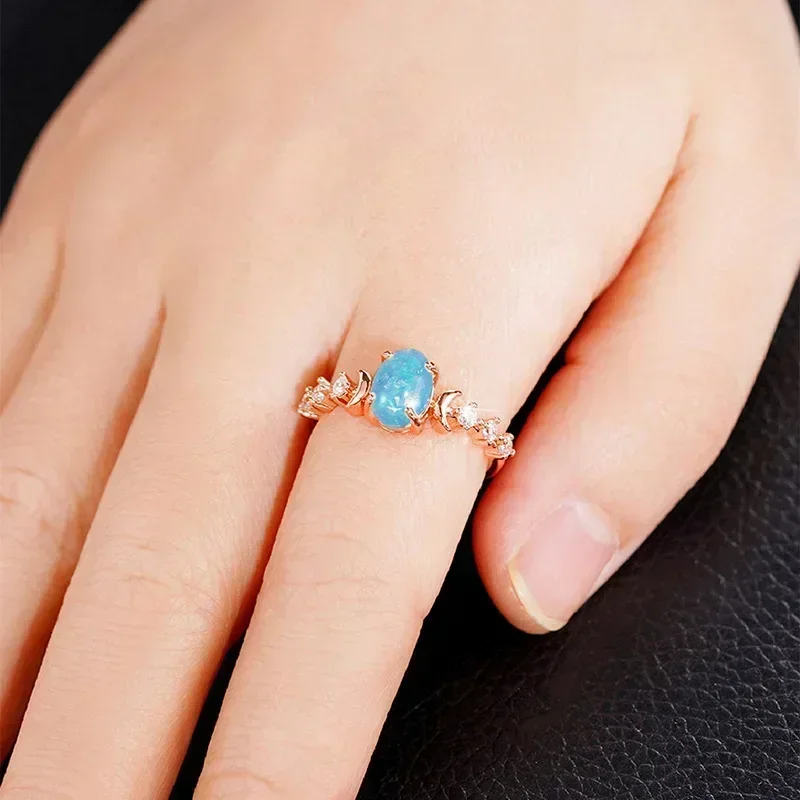 Ovaler Mondstein-Ring mit Gebo – Custom Night Sky Bewertung und Preis