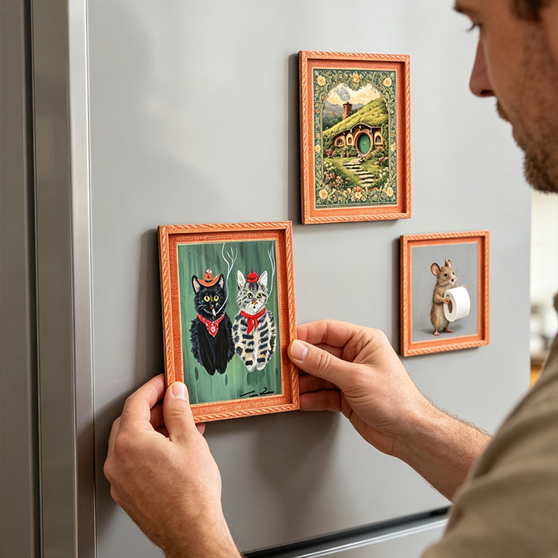 Holz-Kühlschrankmagnet Fotorah – Engraved Wood Frame Bewertung und Preis