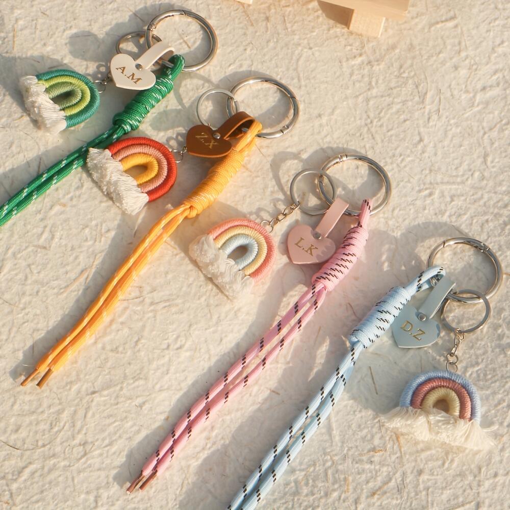 Personalisierter Initialen-Her – Monogram Keychain Leather Bewertung und Preis