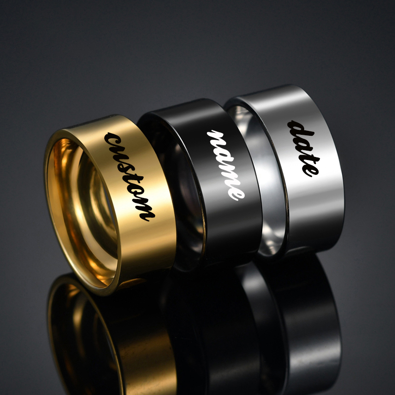 Atoztide 4/6/8mm personalisier – Initial Ring Custom Bewertung und Preis