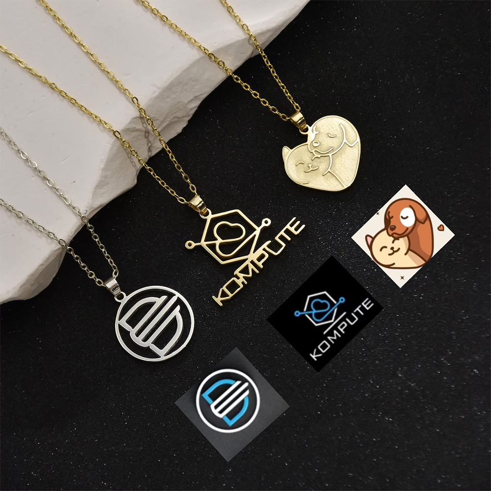 Benutzerdefinierte Firmenlogo- – Name Necklace Custom Bewertung und Preis