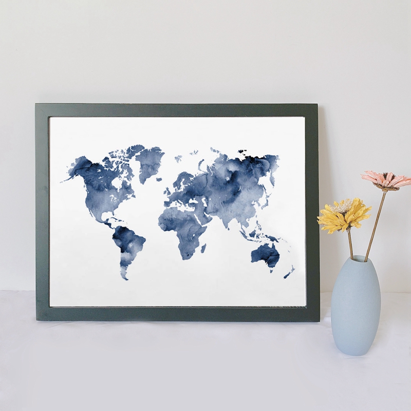 Blaue Weltkarte, Druck, Marine – Custom Star Map Bewertung und Preis