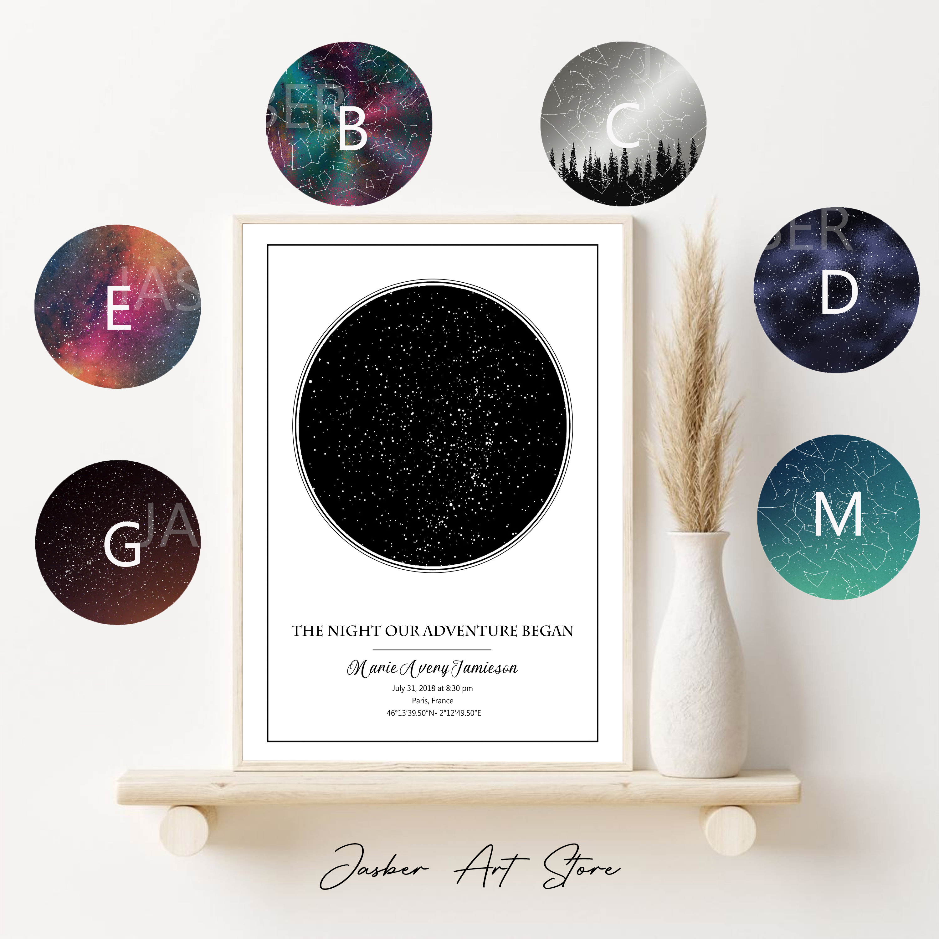 Personal isierte Stern karte P – Custom Star Map Bewertung und Preis