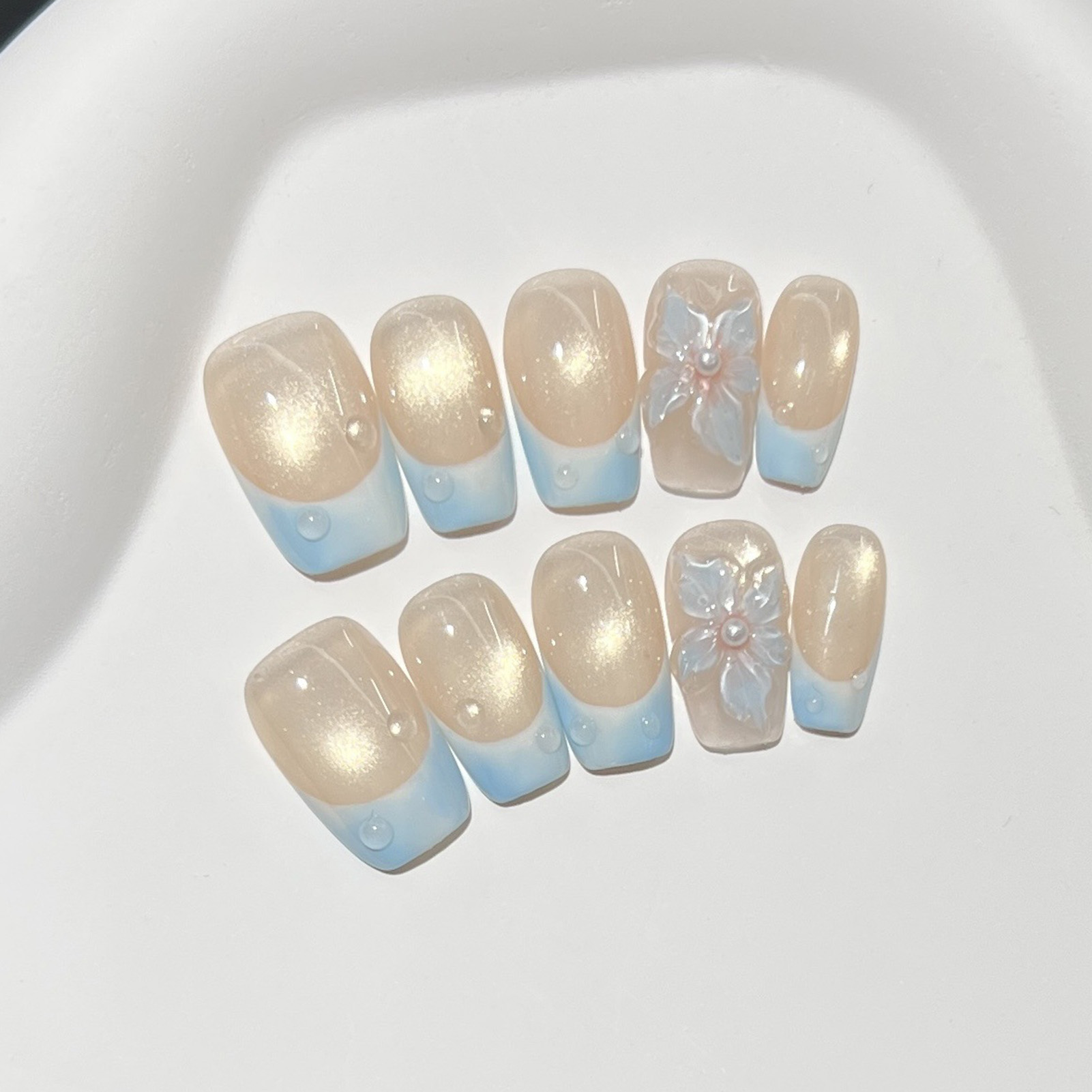 10 Stück französische blaue gl – Pressed Flower Art Bewertung und Preis