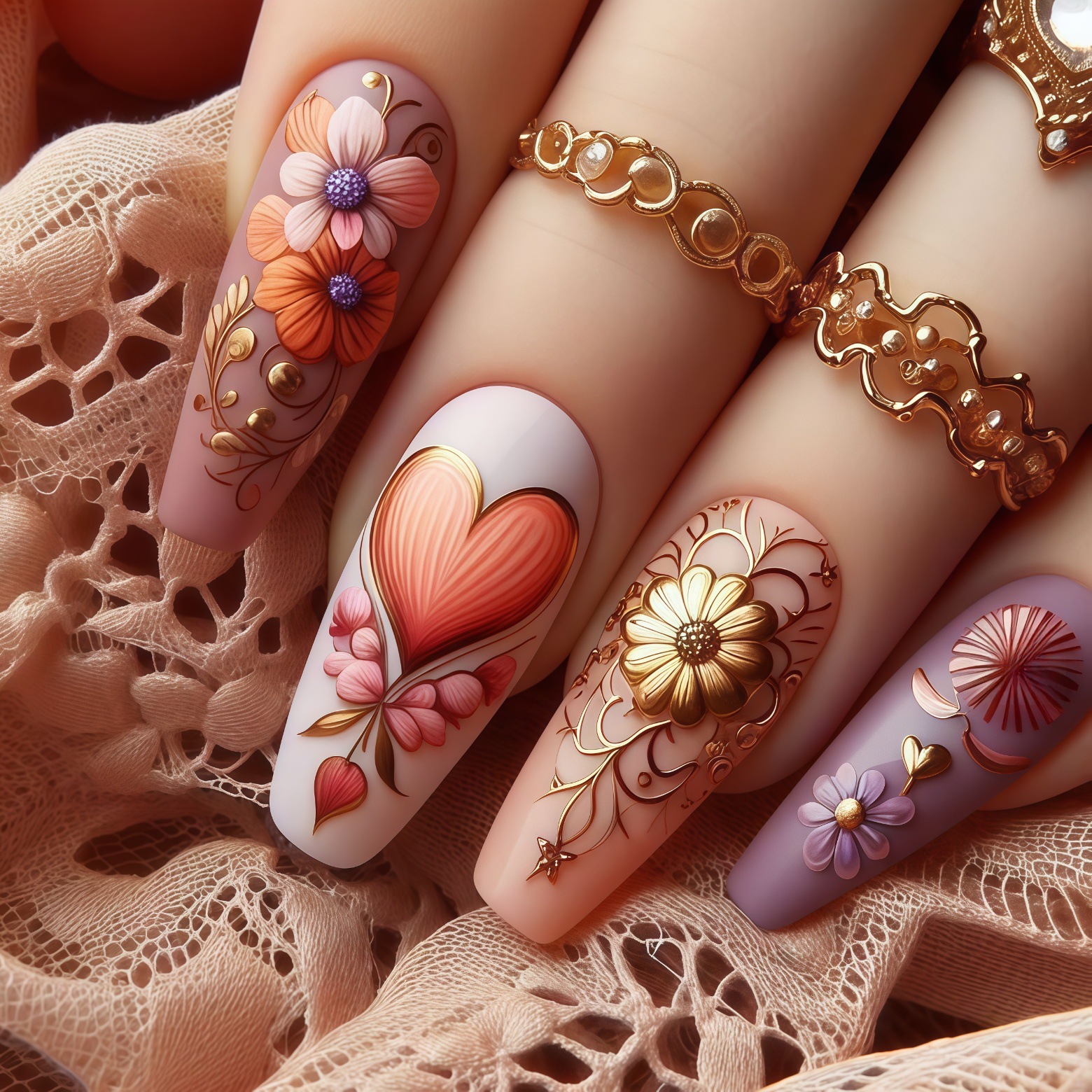 24 Stück/Set 3D-Kunstnägel für – Pressed Flower Art Bewertung und Preis