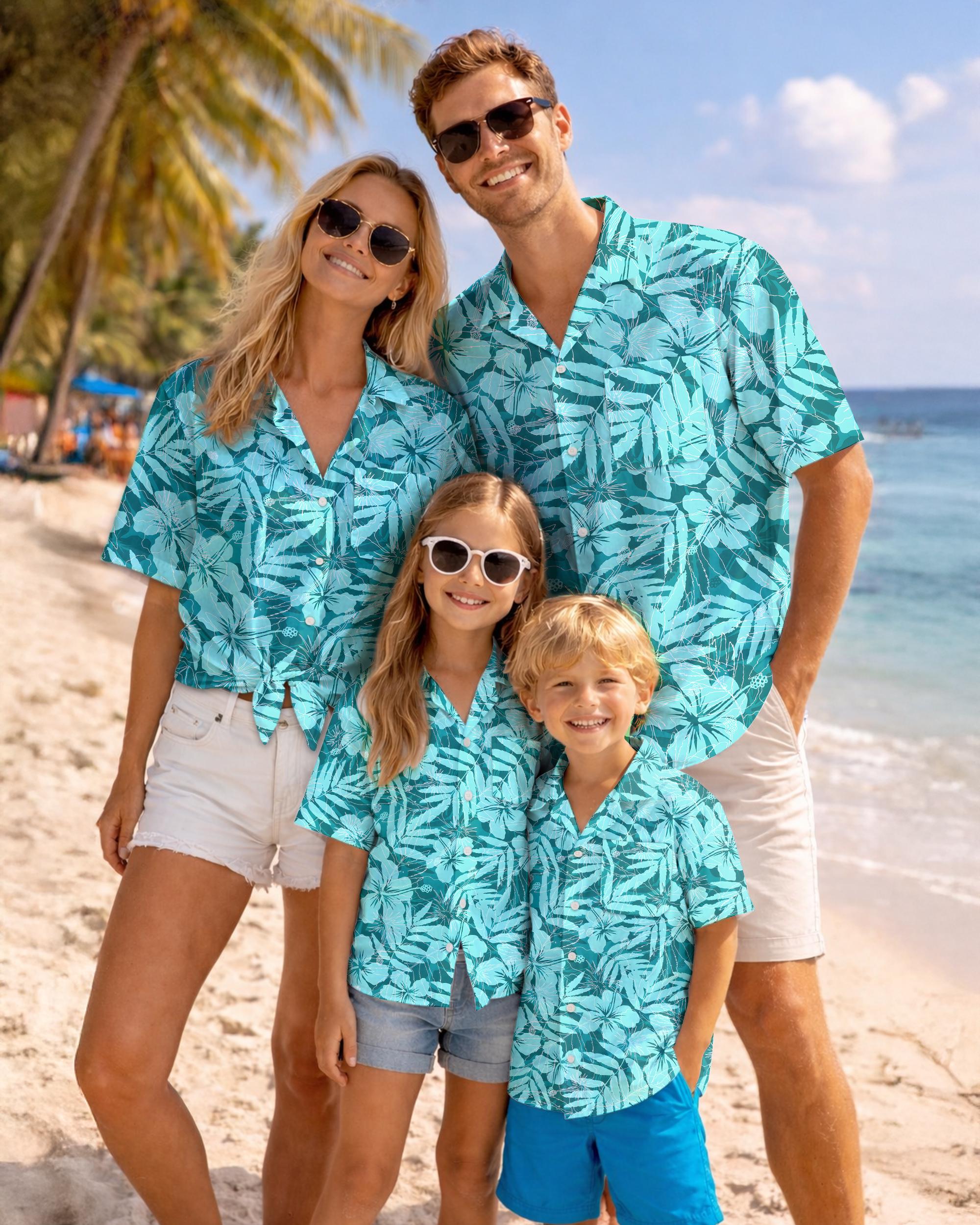Hawaiianisches Kinderhemd mit  – Family Tree Print Bewertung und Preis