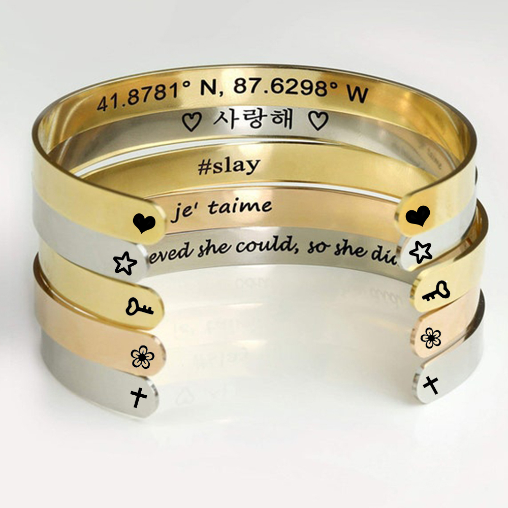 Personalisierte Gravierte Name – Coordinates Bracelet Bewertung und Preis