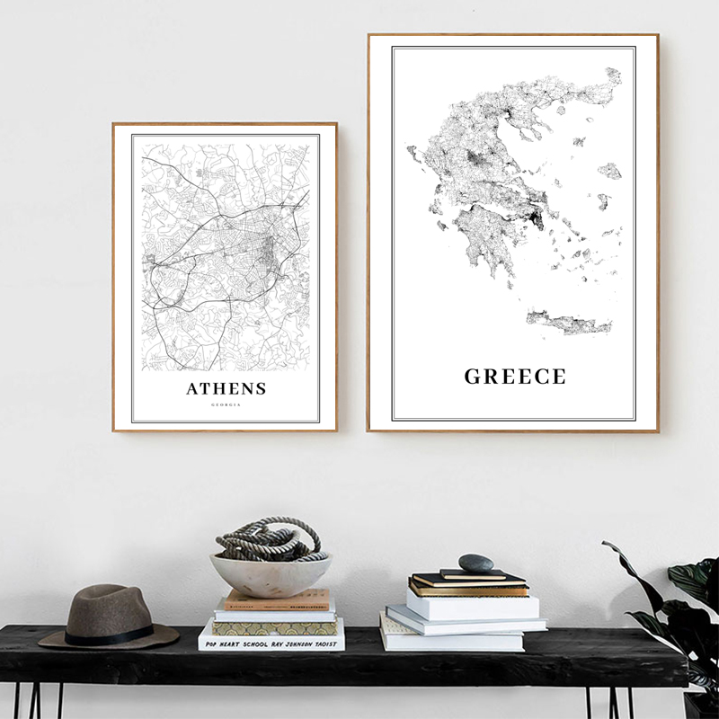 Griechenland Straße Karte Post – Custom Star Map Bewertung und Preis