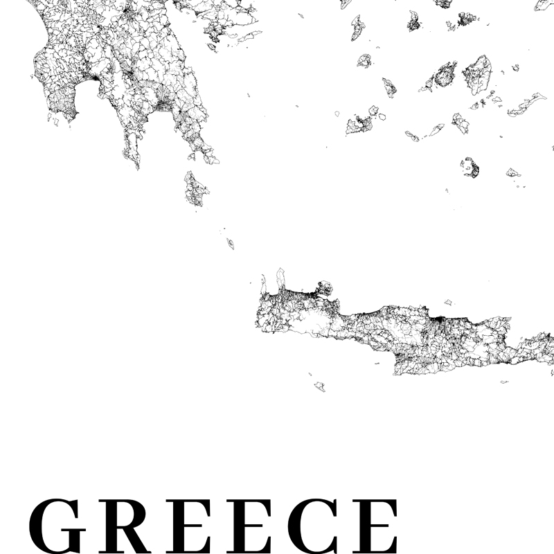 Griechenland Straße Karte Post – Custom Star Map Bewertung und Preis