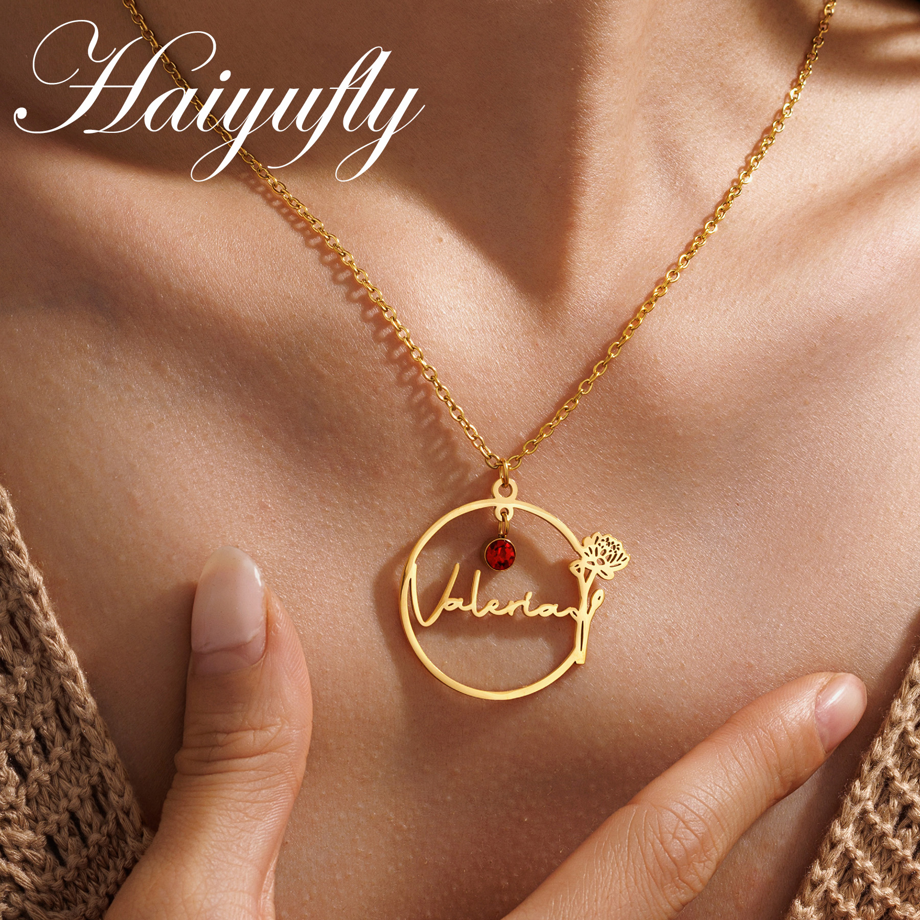 Haiyufly Personalisierte Namen – Birth Flower Necklace Bewertung und Preis