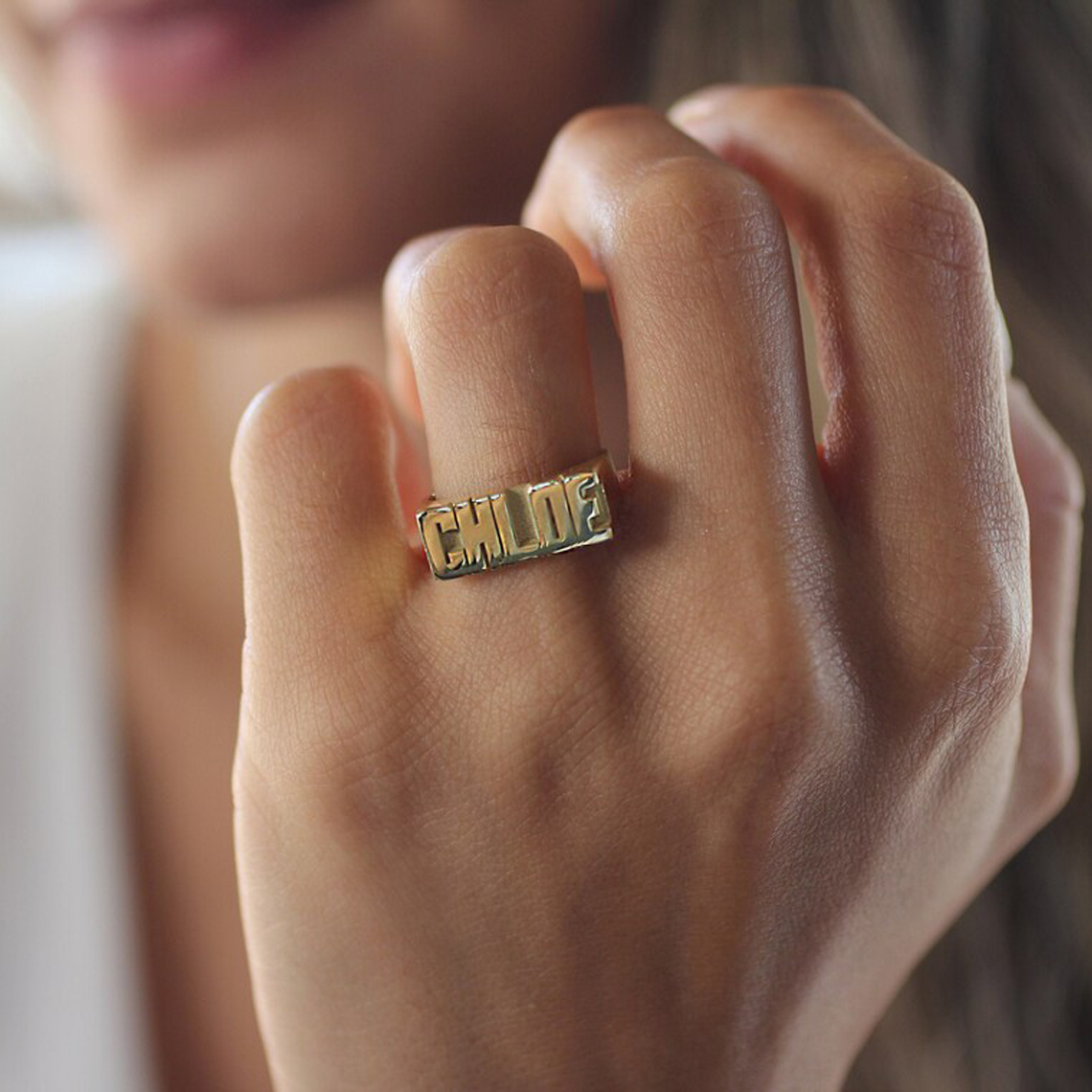 Benutzerdefinierte goldene Got – Initial Ring Custom Bewertung und Preis