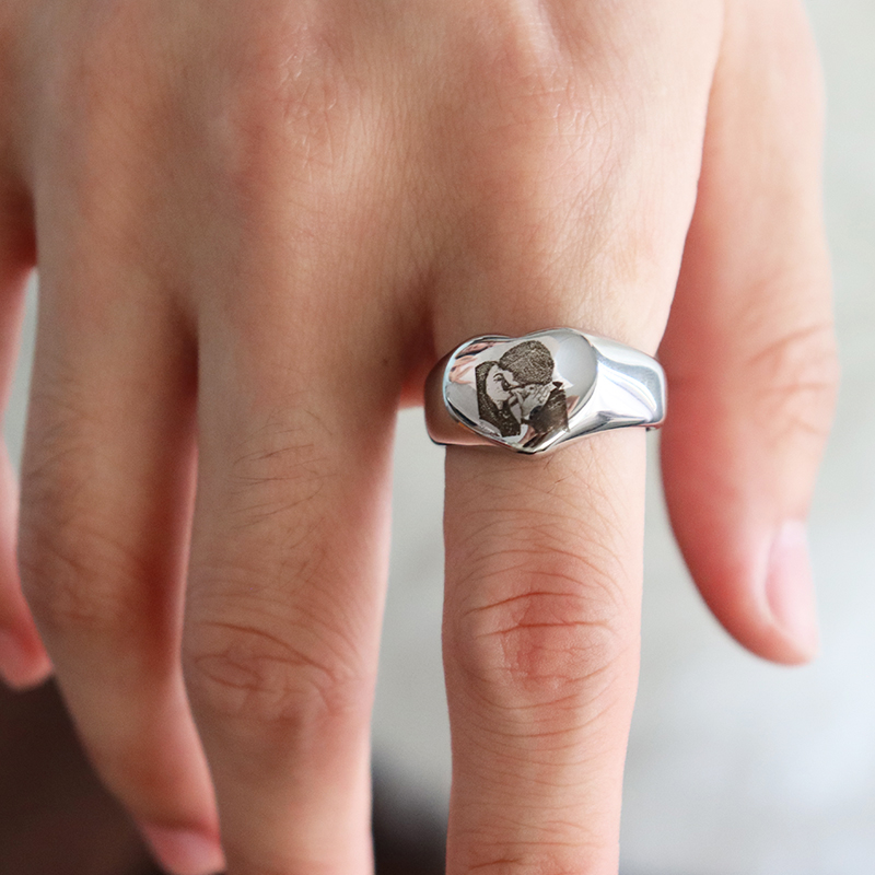 Benutzerdefinierte gravierte B – Initial Ring Custom Bewertung und Preis