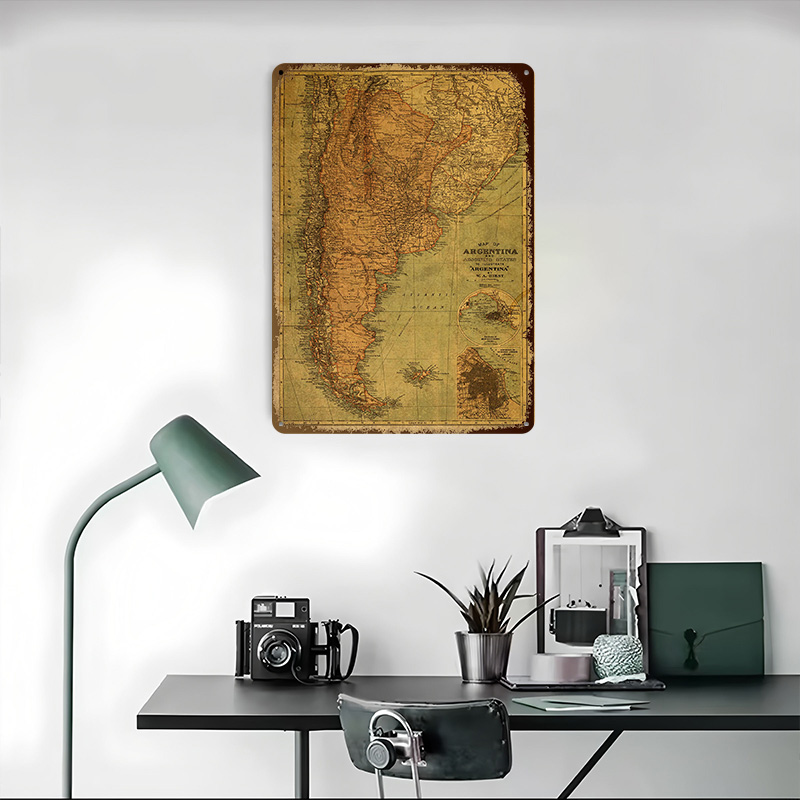 Vintage-Karte von Argentinien  – Custom Map Poster Bewertung und Preis