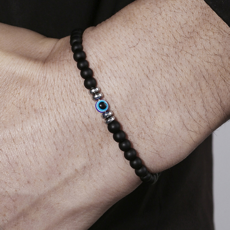 Trendy 4mm Obsidian Hämatit Na – Coordinates Bracelet Bewertung und Preis