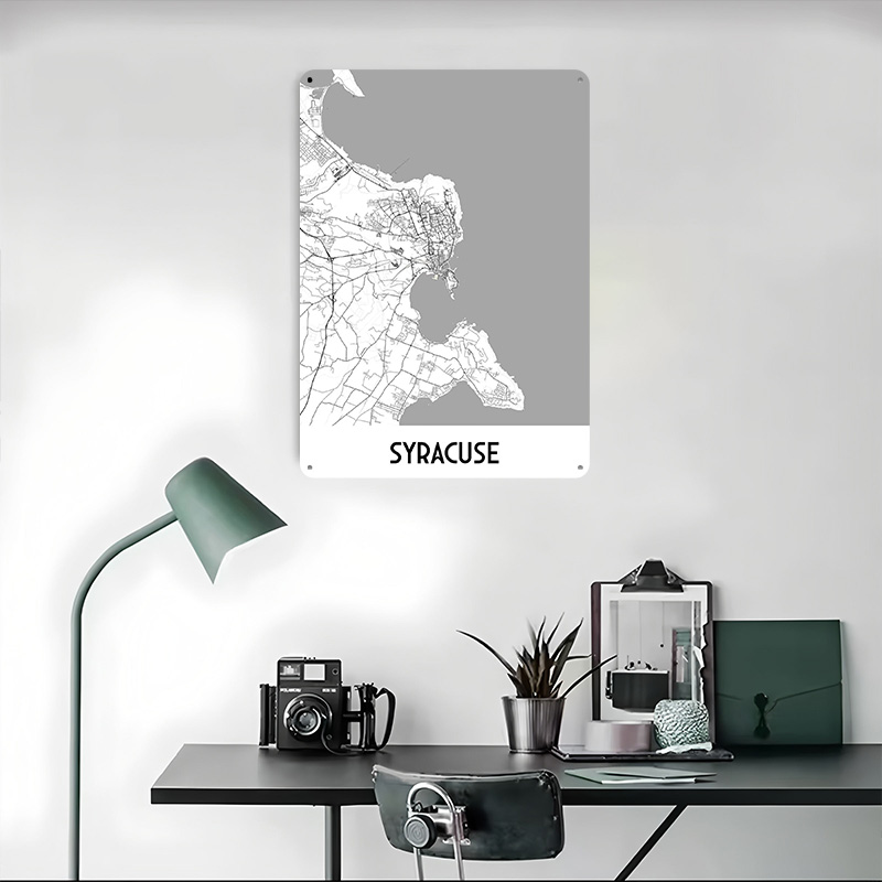 Syracuse Stadtplan Metallposte – Custom Map Poster Bewertung und Preis