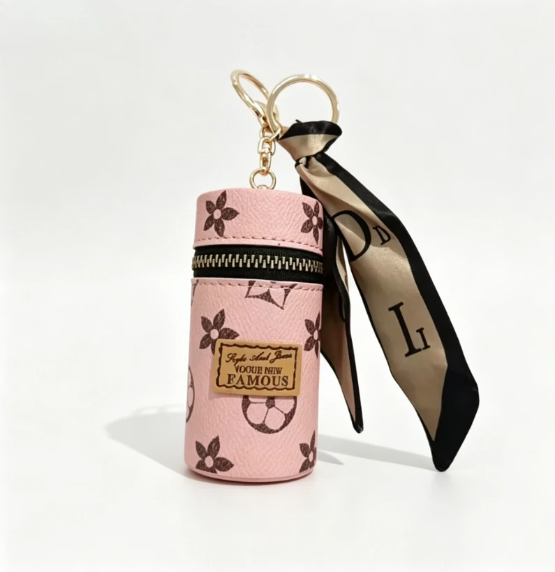 Rosa Blumen-Monogramm-Druck Zy – Monogram Keychain Leather Bewertung und Preis