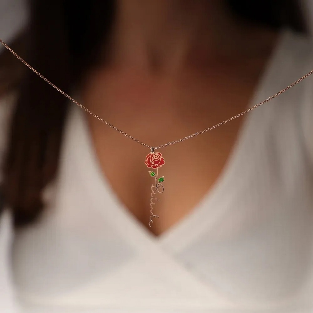 Personalisierte Namenskette mi – Birth Flower Necklace Bewertung und Preis