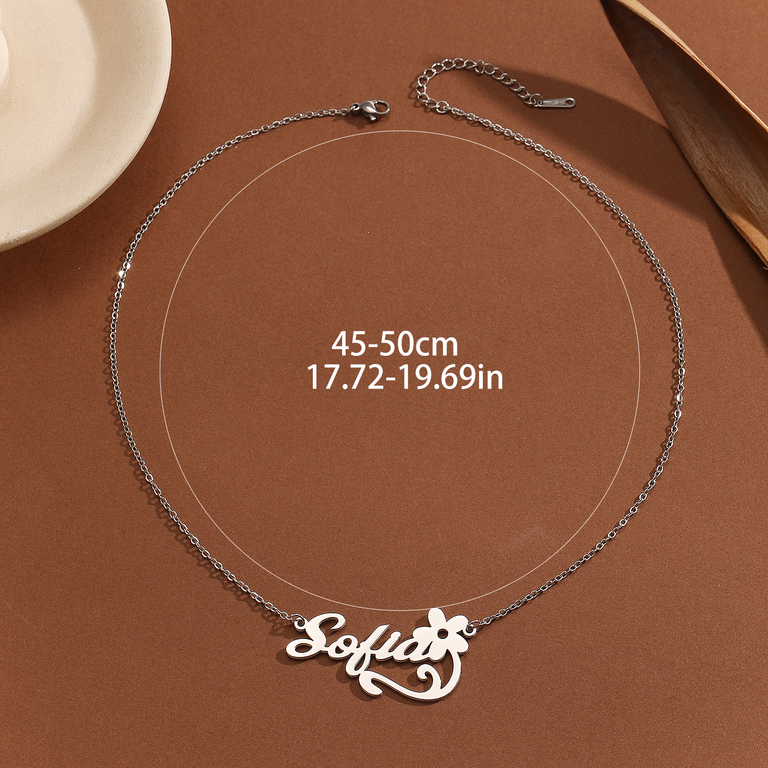 Edelstahl Blumen Brief Anhänge – Name Necklace Custom Bewertung und Preis