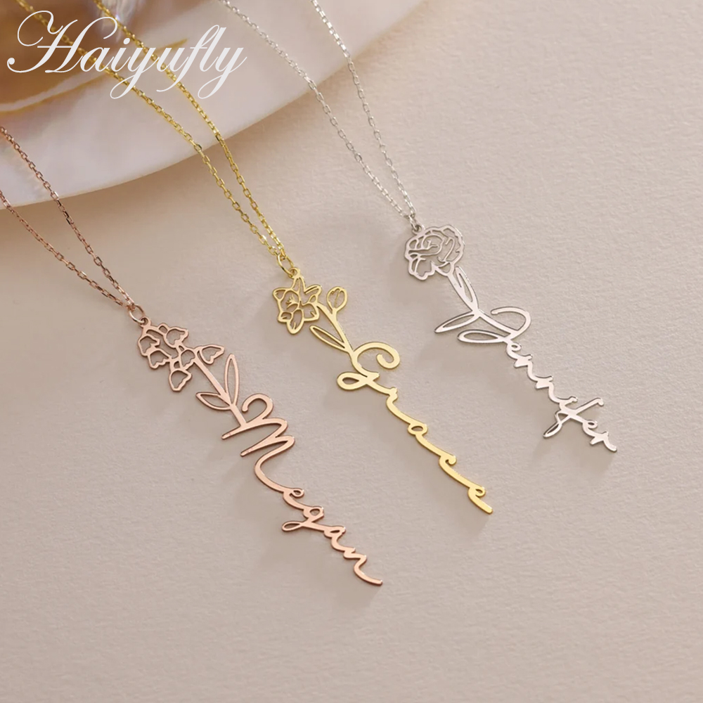 Haiyufly Personalisierte Namen – Birth Flower Necklace Bewertung und Preis